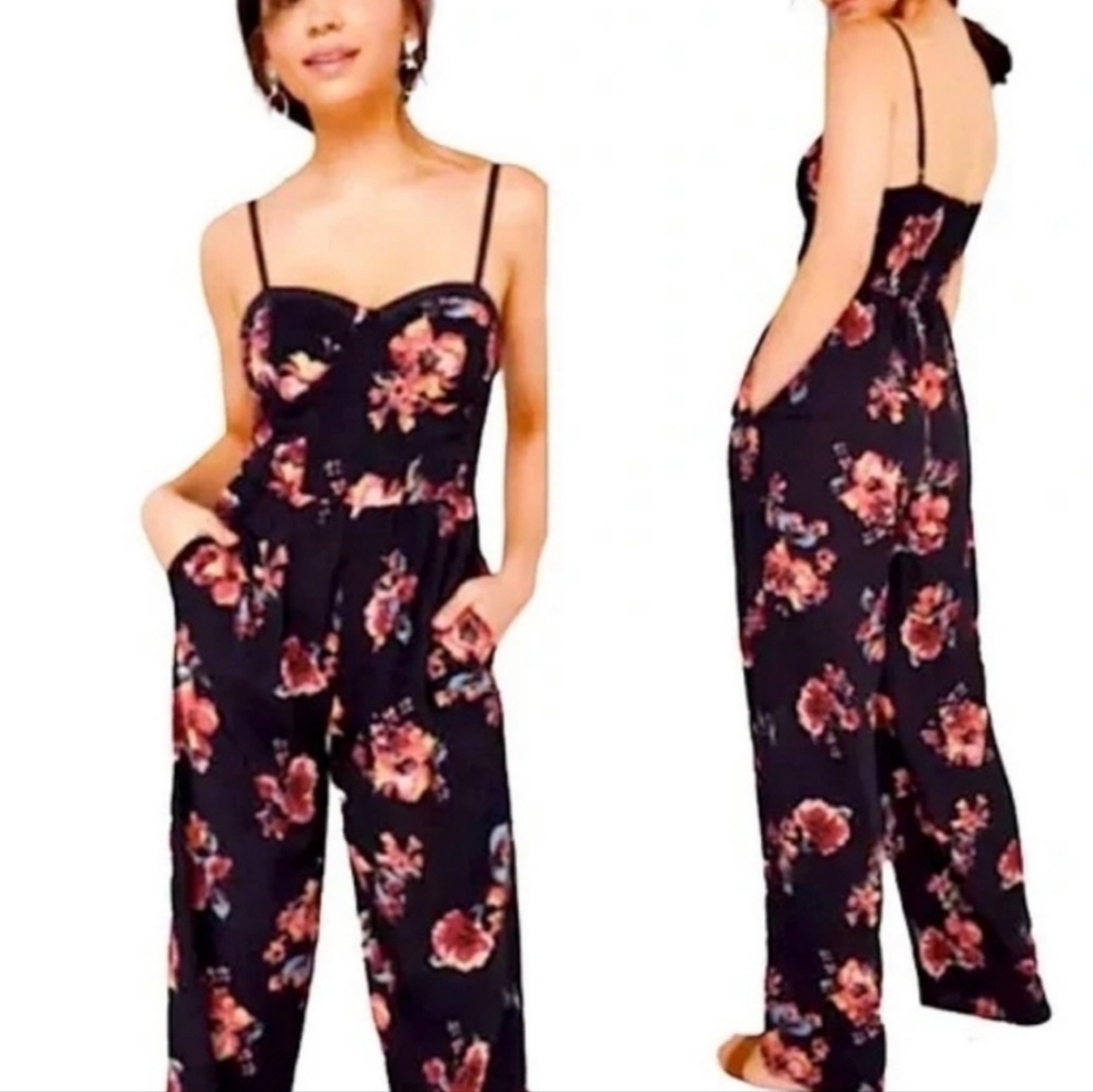 Band Of Gypsy Floral Black Maxi Dress
